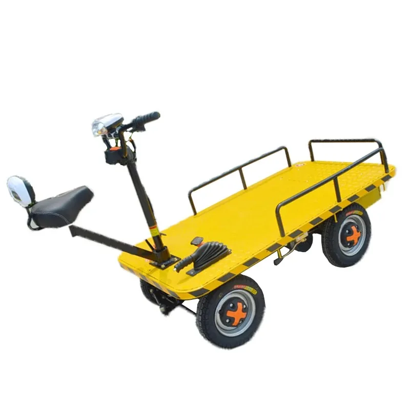 Large Load Capacity Warehouse Truck Garden Electric Trolley Electric Carry Wagon with 4 Wheels