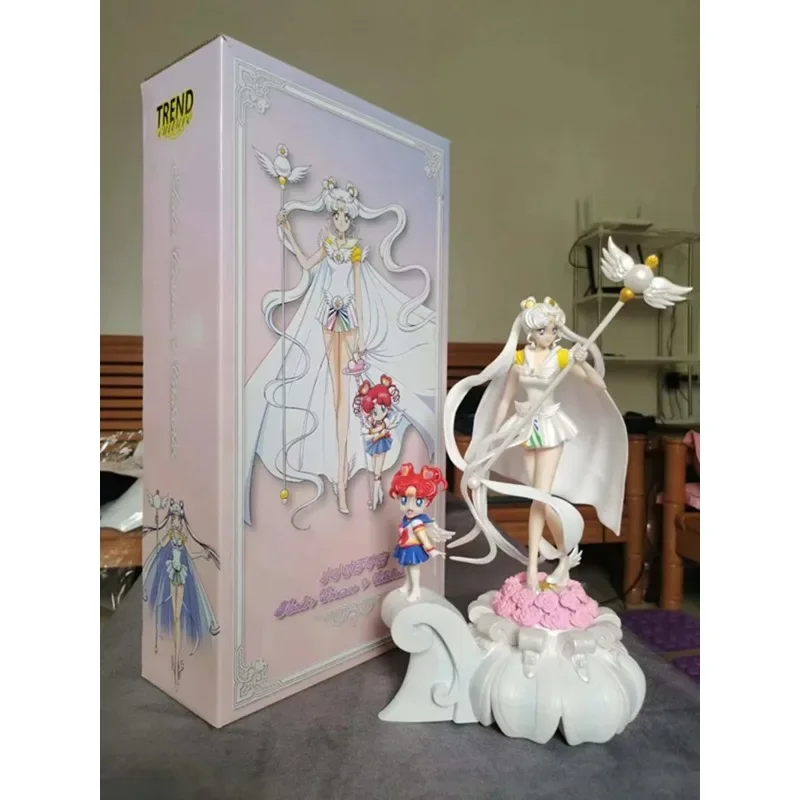 

37cm Sailor Moon Anime Figure Cosmos ChibiChibi Action Figures toys model Statue Collection Desktop decoration Pendant girl Gift