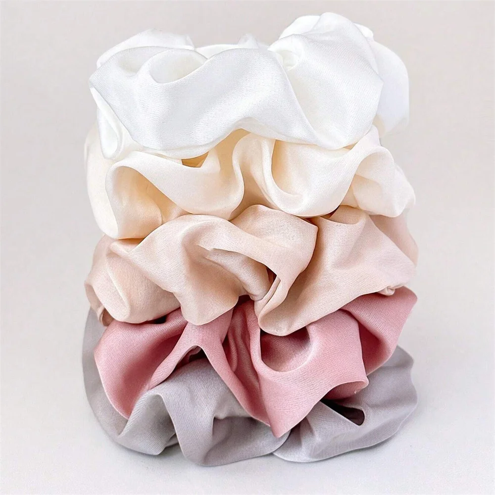 

5Pcs/set Satin Scrunchies Soft Hair Ties Fashion Hair Bands Hair Elastic Bracelets Ponytail Holders Hair Accessories for Women
