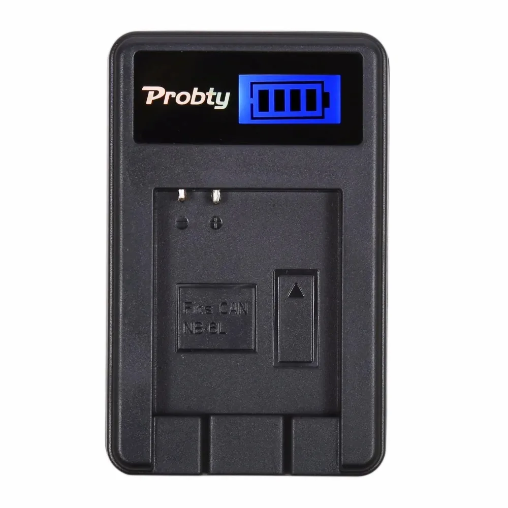 Probty NB-6L NB6L NB 6L LCD USB Charger for Canon PowerShot D10 D20 D30 ELPH 500 HS S90 S95 S120 SD770 IS SD980 IS SD1200 IS