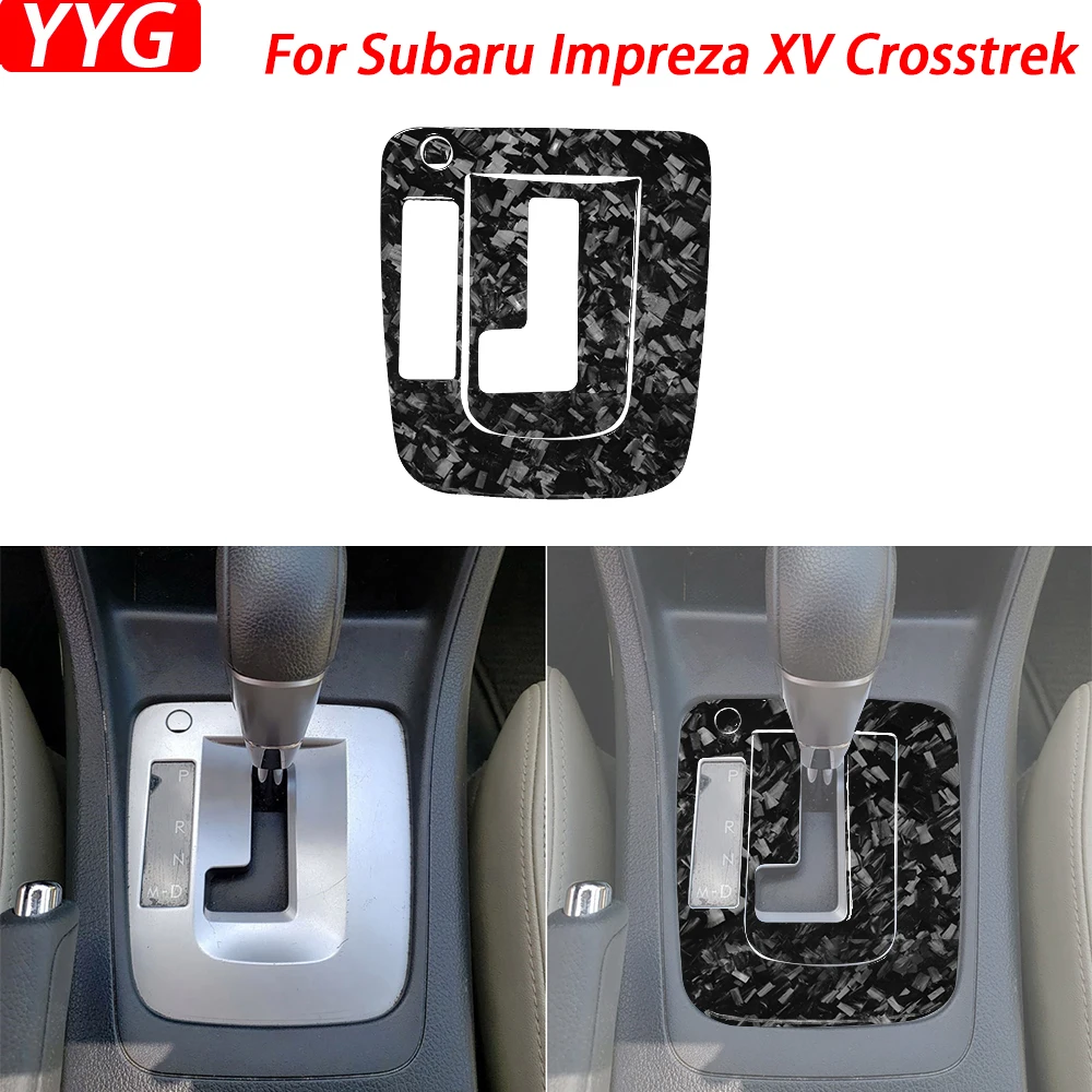 

For Subaru Impreza 2012-2016 XV Crosstrek 2013-2017 Forged Carbon Fiber Gear Shift Panel Set Trim Cover Car Accessories Sticker