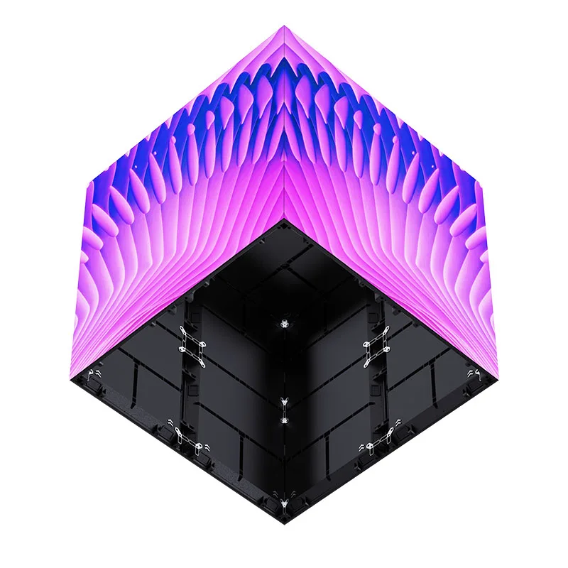 

Светодиодная видеостена для использования в помещении, гибкая цифровая вывеска, коммерческий рекламный куб, светодиодный экран