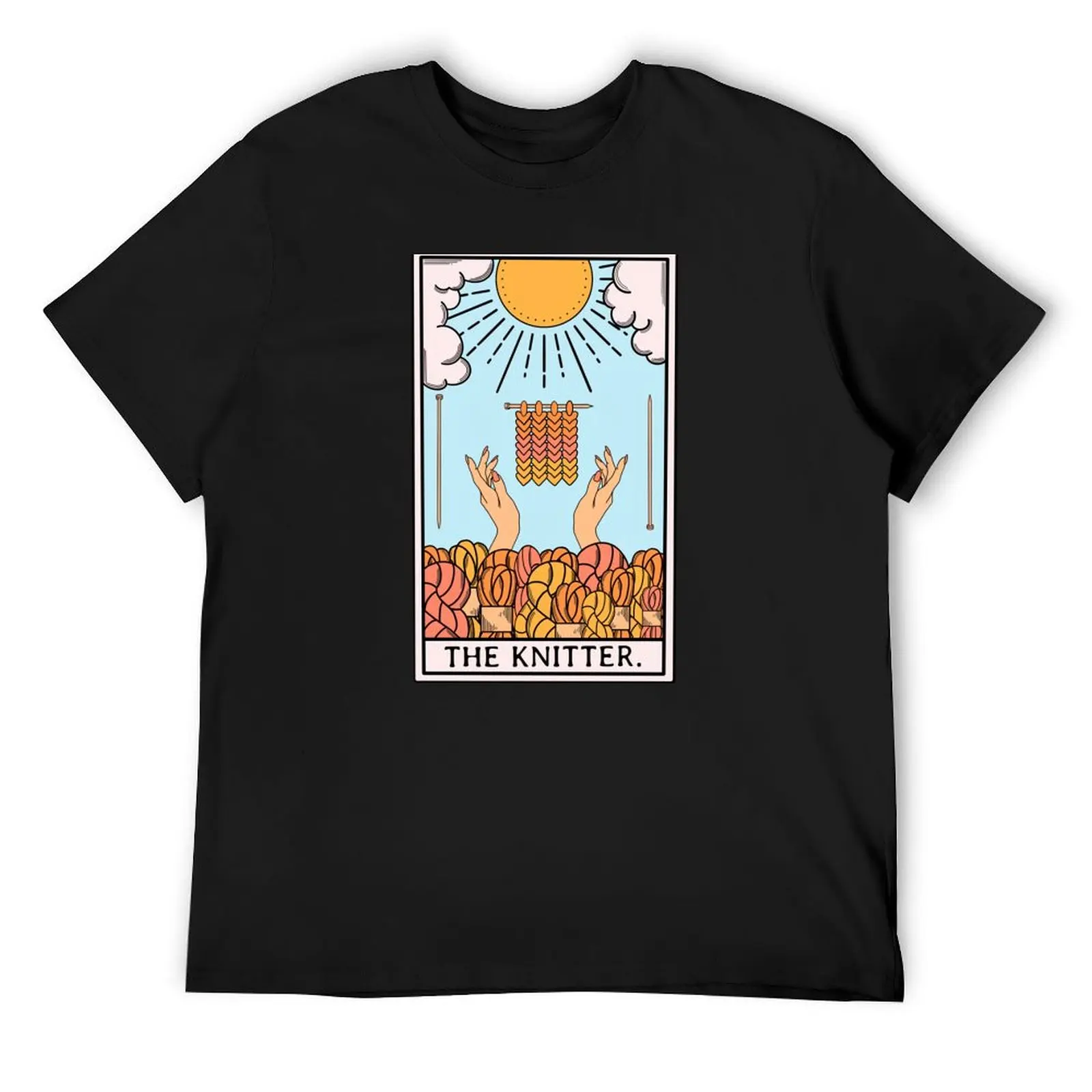 The Original Knitter Tarot Card T-Shirt quick drying shirts graphic Blouse oversized t shirt men