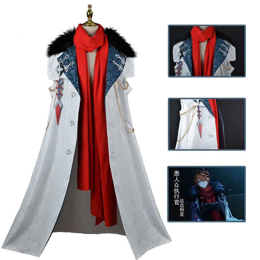 Game Genshin Impact Fatui Cosplay Mantel Kostuum Genshin Tartaglia Cosplay Sjaal Fatui Uniform Jas Cape Halloween Kleding Outfit