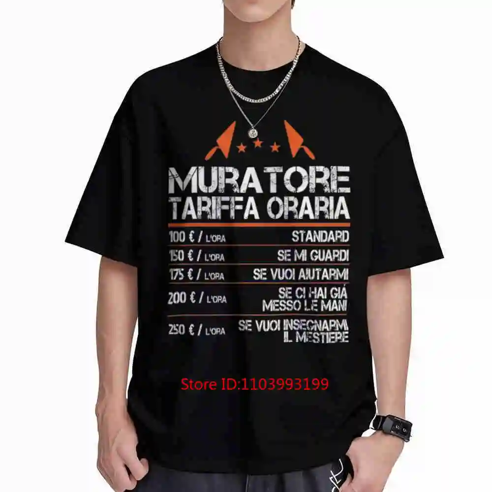 Italian Worker Wage Scale Short Sleeve Tee 100% Cotton T-Shirt