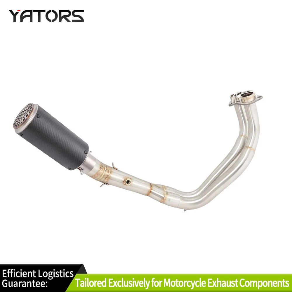 Für Yamaha YZF R7 XSR700 MT-07 2021-2024 Komplettes Auspuffsystem 51mm Schalldämpfer Carbon-Auspuffrohre Auspuffanlagen – Detail 1