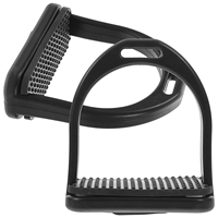 Horse Riding Saddle Accessories Non Slip Western Black Safety Stirrups Durable POM Anti Skid Easy Assembly Rider Ankle