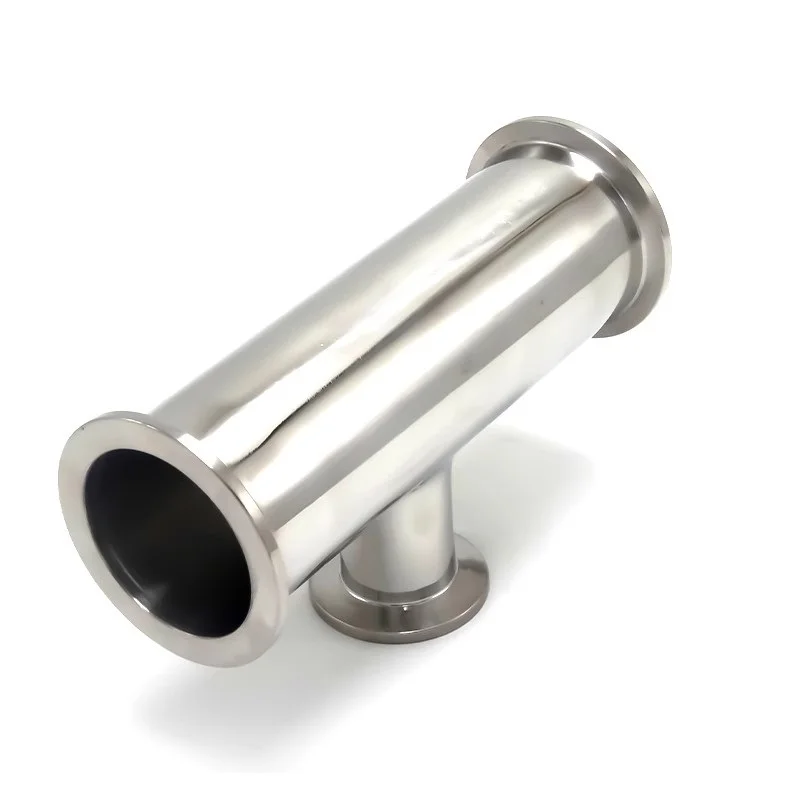 304 stainless steel KF16/25/40/50 reducer vacuum quick assembly tee variable diameter tee flange fittings for vacuum pump pipes