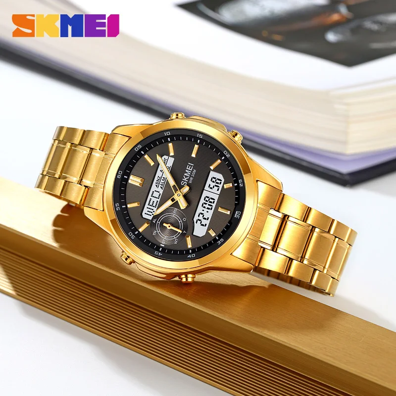 SKMEI 2284 Multifunctional Dual Display Sports Waterproof Luminous Luxury Watch Digital Watch reloj Business Men's Electronic