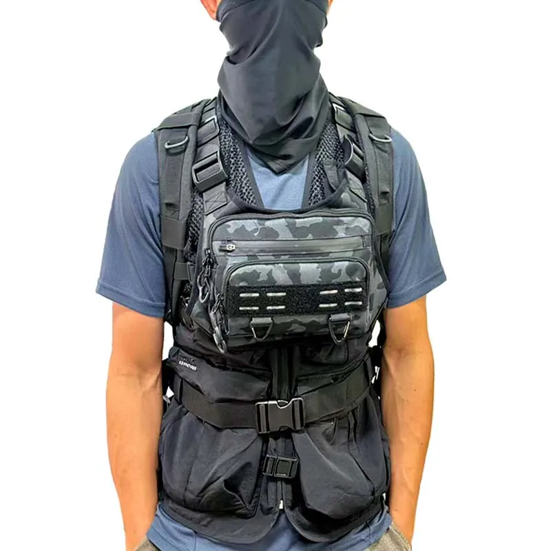 في الهواء الطلق ثلاثة أجيال متعددة جيب التكتيكية حقيبة صدر للرجال الأدوات الشارع المد وظيفية سترة سترة حقيبة Ins قاطرة حقيبة صدر للرجال #5