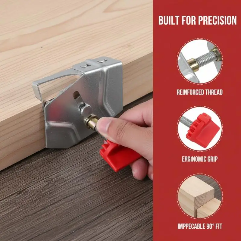 Corner Clamps For Woodworking 90 Degree Right Angle Clamp With Adjustable Swing Jaw For Wood Metal Pipe Steel Rod Glass Diy