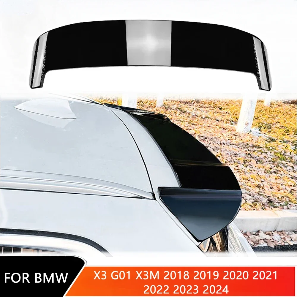 For BMW X3 G01 X3M 2018 2019 2020 2021 2022 2023 2024+ Car Rear Roof Lip Spoiler Tail Fin Body Kit Rear Trunk Wing Accessories