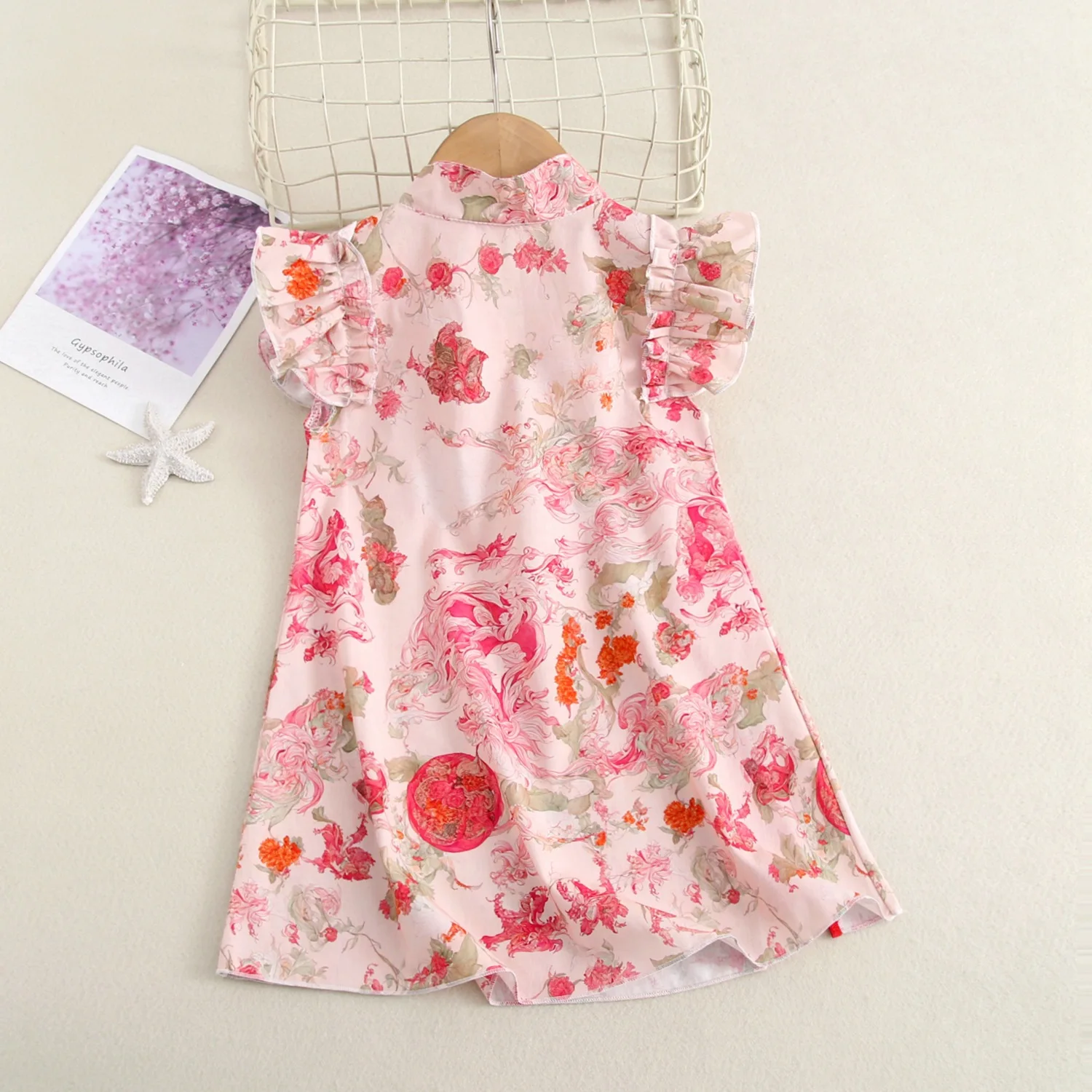 Girls Dress 2025 Cheongsam Style Dresses for Kids Cartoon Children Princess Dress Teenager Costume Toddler Party Clothes