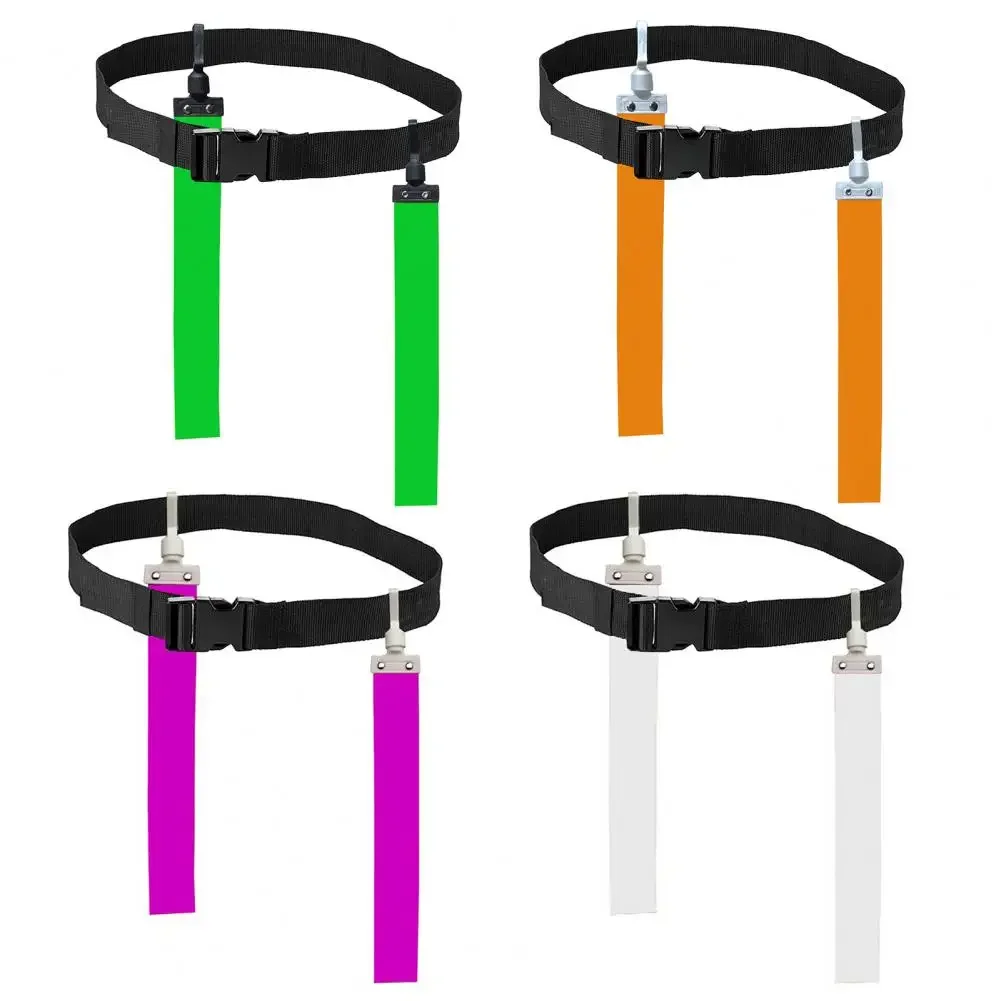

Sports Flag Football Webbing Waist Flag Bright Color Adjustable Competition Training PVC American Soccer Waist Flag for Sports
