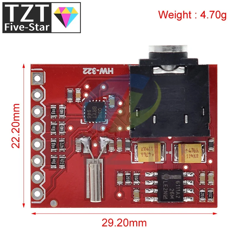 Si4703 RDS FM Radio Tuner Evaluation Breakout Module For Arduino AVR PIC ARM Radio Data Service Filtering Carrier Module