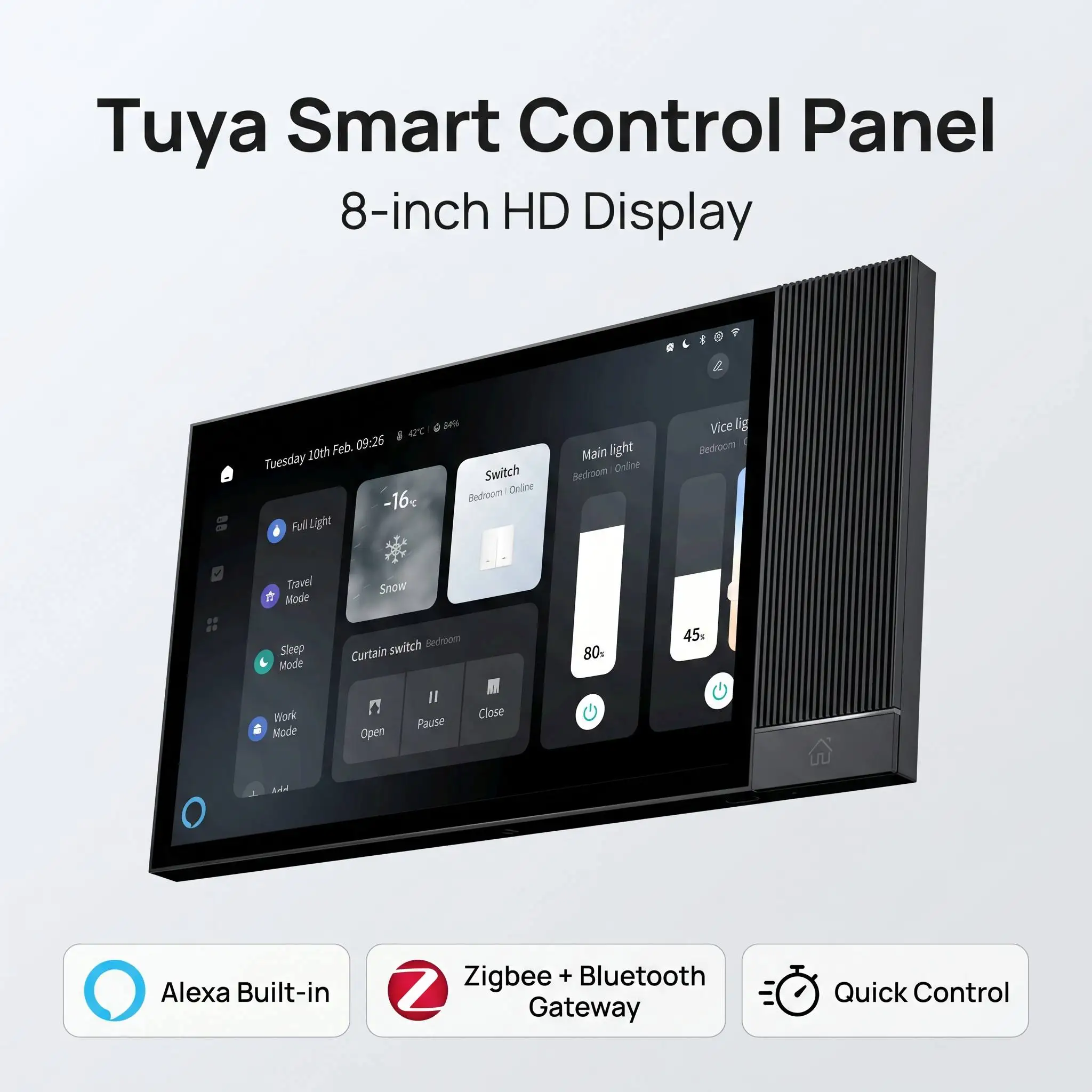Smart Home System Wireless System With OLED Display Touch Screen Zigbee Tuya Central Smart Control Panel