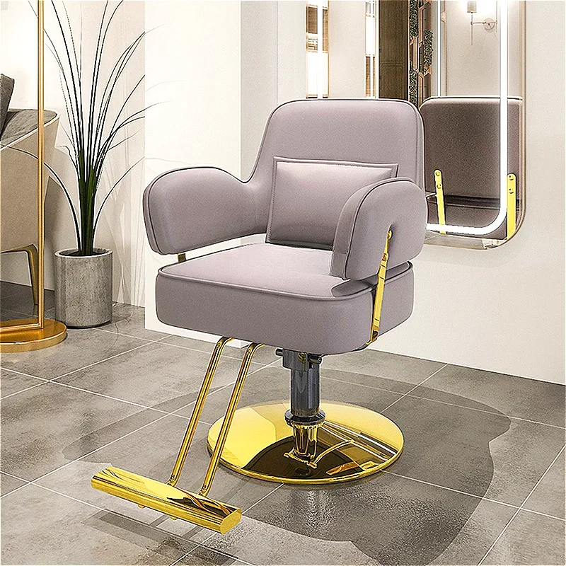 

Modern Luxury Barber Chairs Hairdresser Ergonomic Swivel Lift Barber Chairs Perm Hair Dyeing Commercial Furniture Sillas FYBC