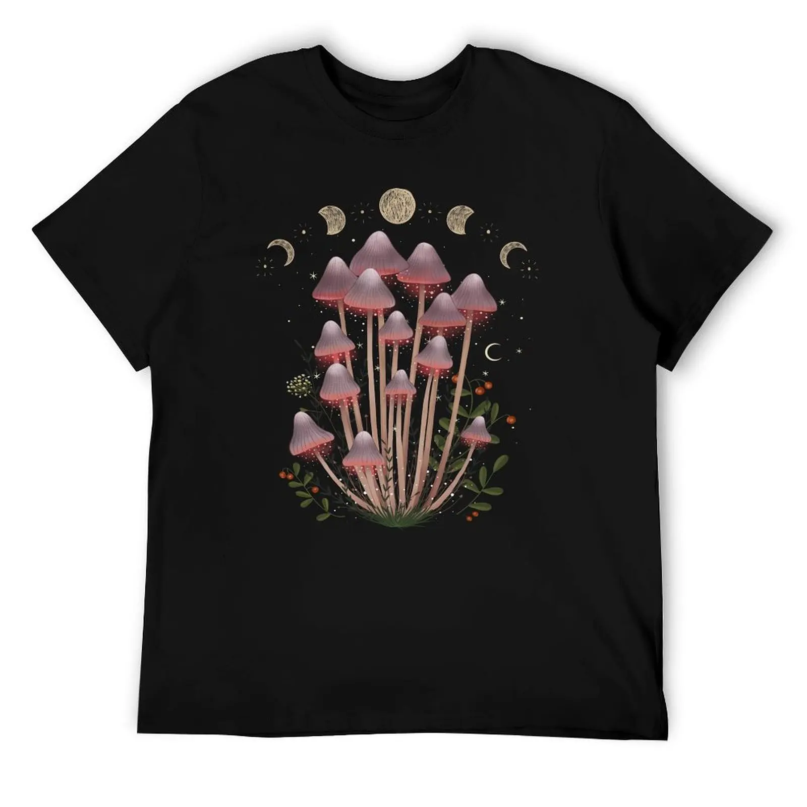 

Cottagecore Aesthetic Mushroom Moon Phase Goblincore Shroom Shrooms T-Shirt cotton t shirt pack t shirt man designer T-Shirt