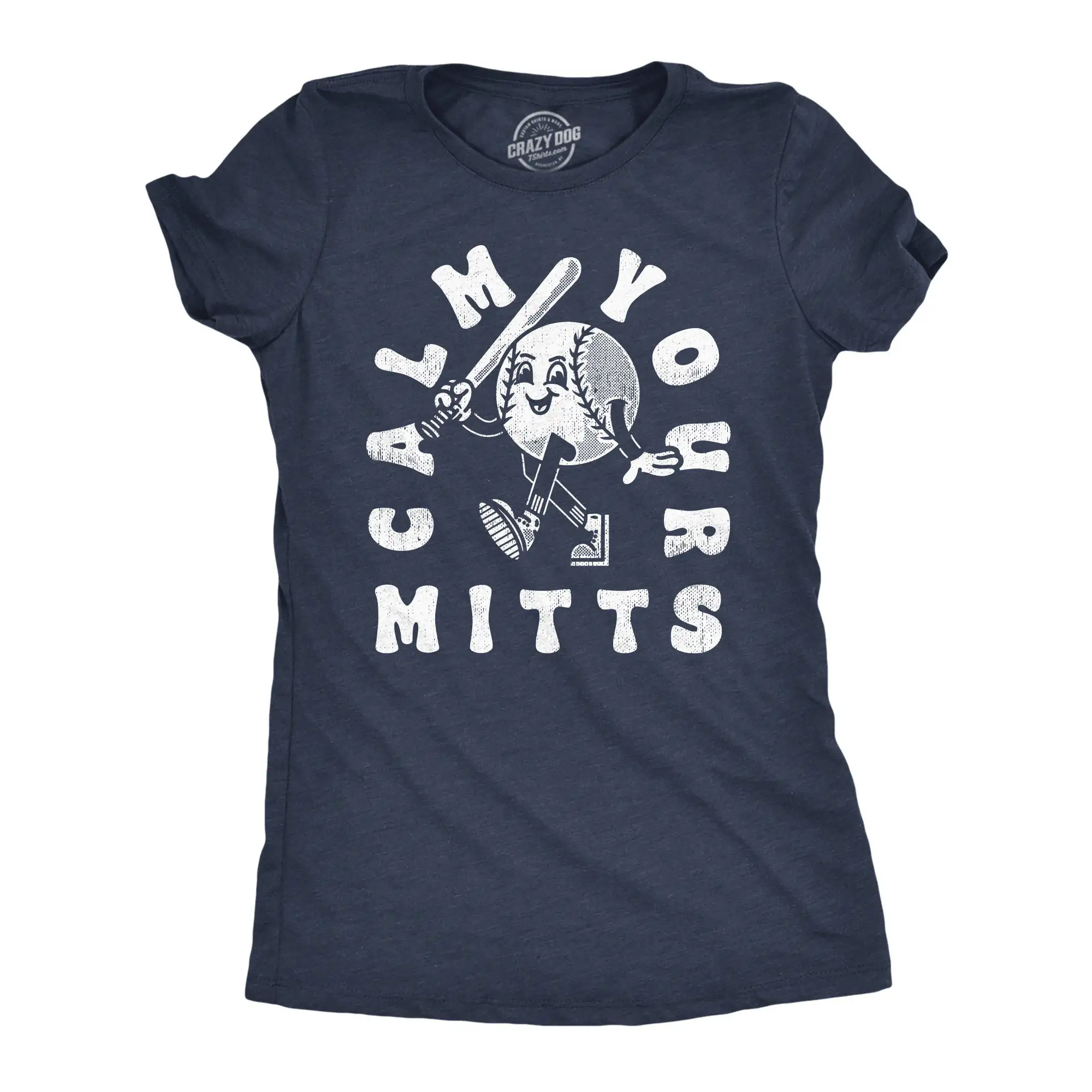 Baseball T Shirt Softball Womans Cute Calm Your Mitts Tits Season