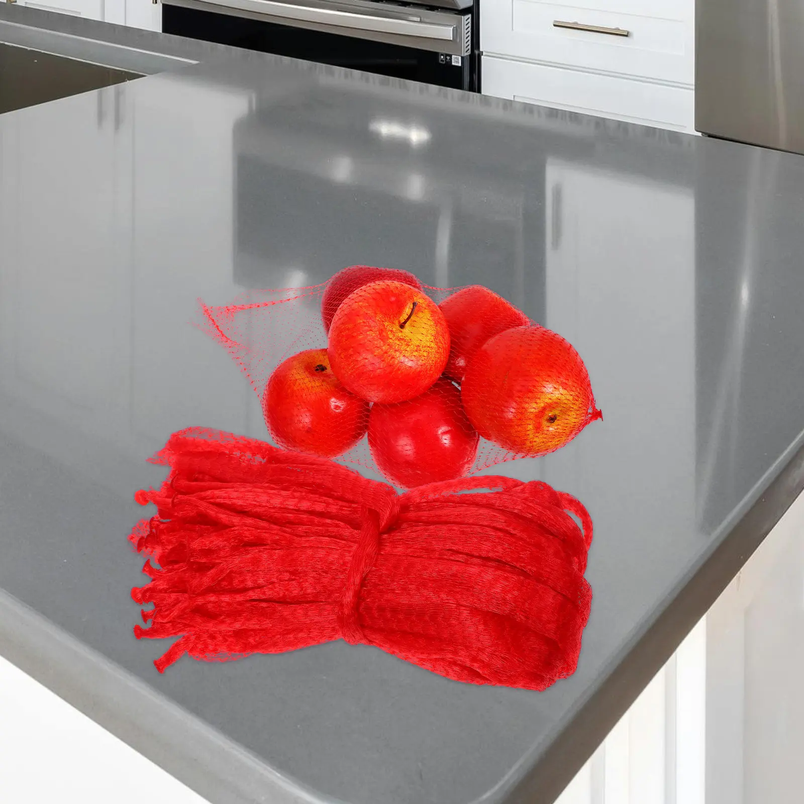 50pcs Garlic Mesh Bags for Eggs, Onions, Potatoes – Heavy-Duty Vegetable Storage Bags for Fridge & Pantry