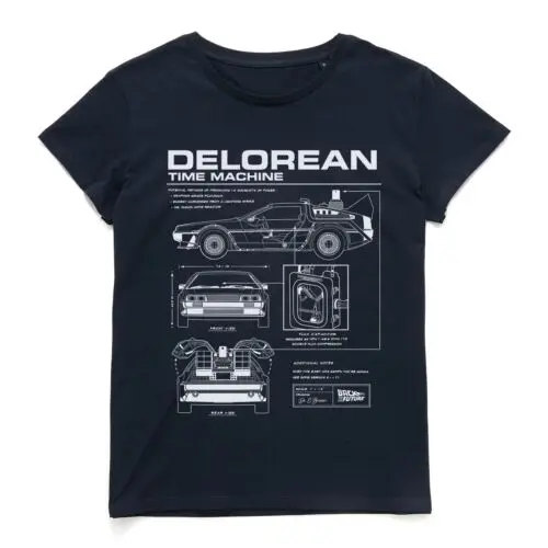 Official Back to the Future DeLorean Schematic Women's T-Shirt