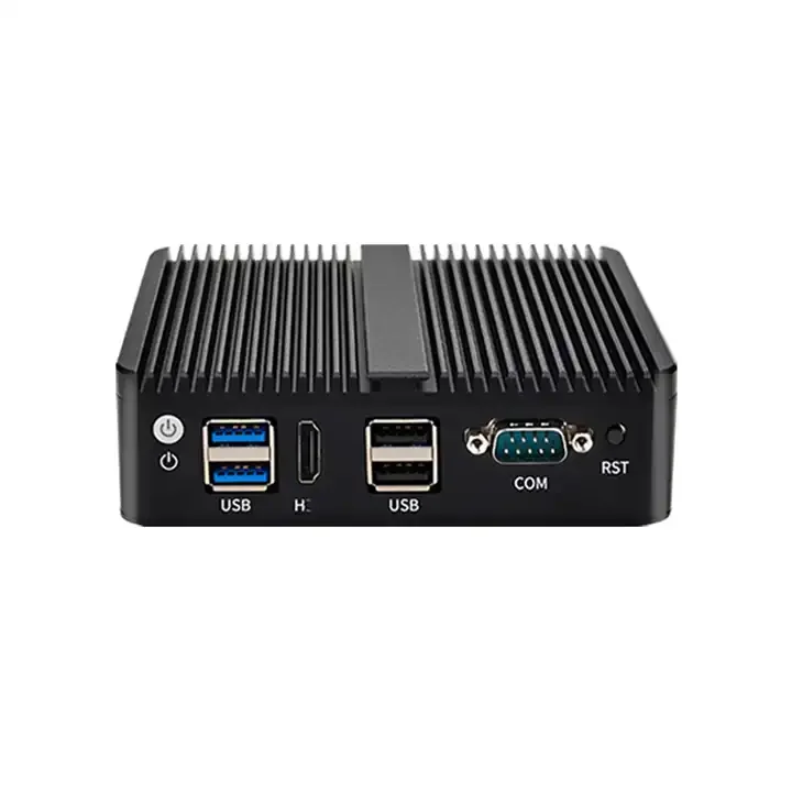 

2024 New Mini PC J4125 J1900 Fanless Soft Router 4* i221 LAN HD VGA Firewall Appliance for Gaming