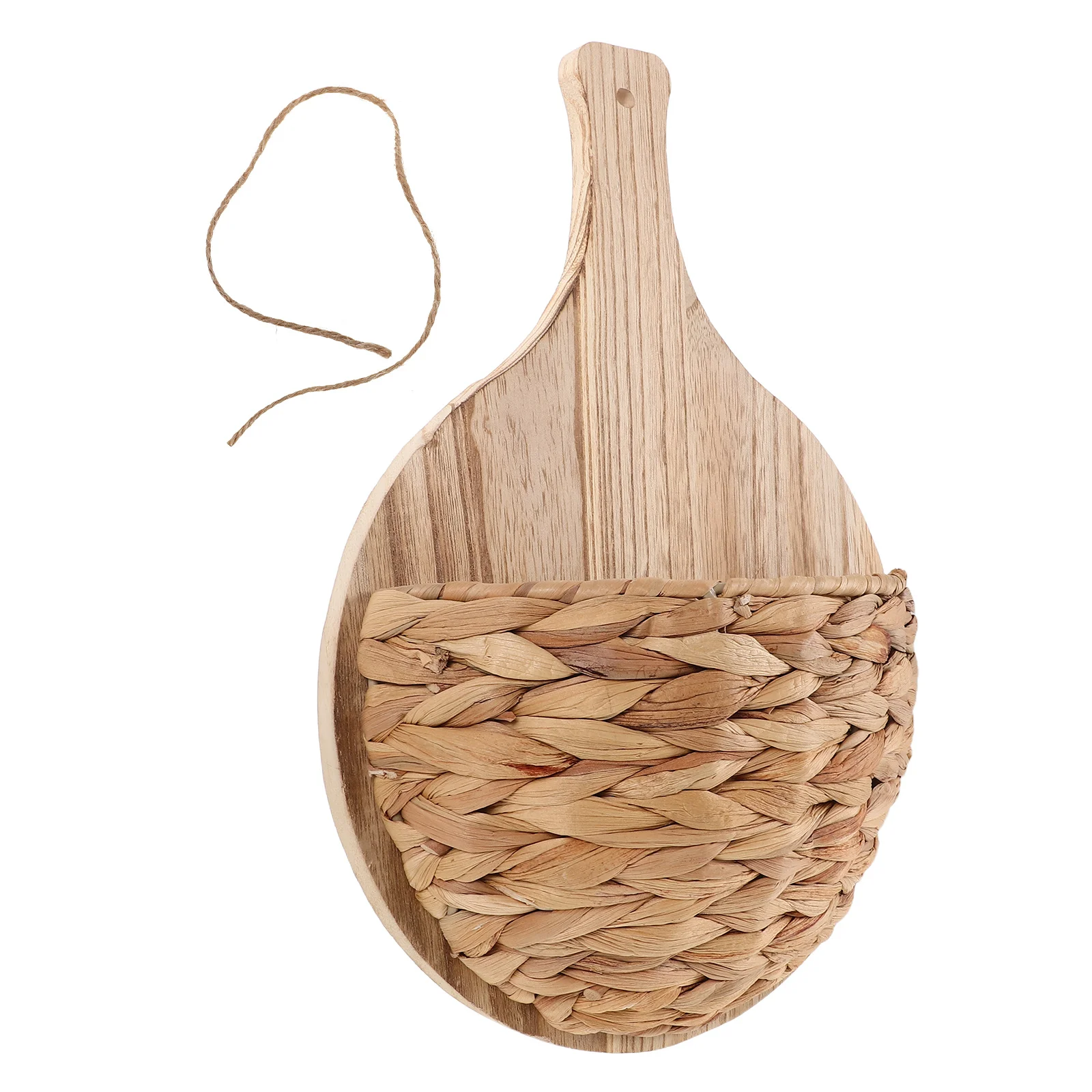 

Handmade Woven Hanging Basket Wall Mounted Rustic Flower Basket Storage Decoration for Living Room Bedroom Balcony