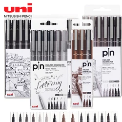 Uni Pin-200 Fineliner Drawing Pen 3/6/12pc Set Sketching Set Waterproof Needle Gel Pens 0.25-0.94mm Hand-drawn Comic Design
