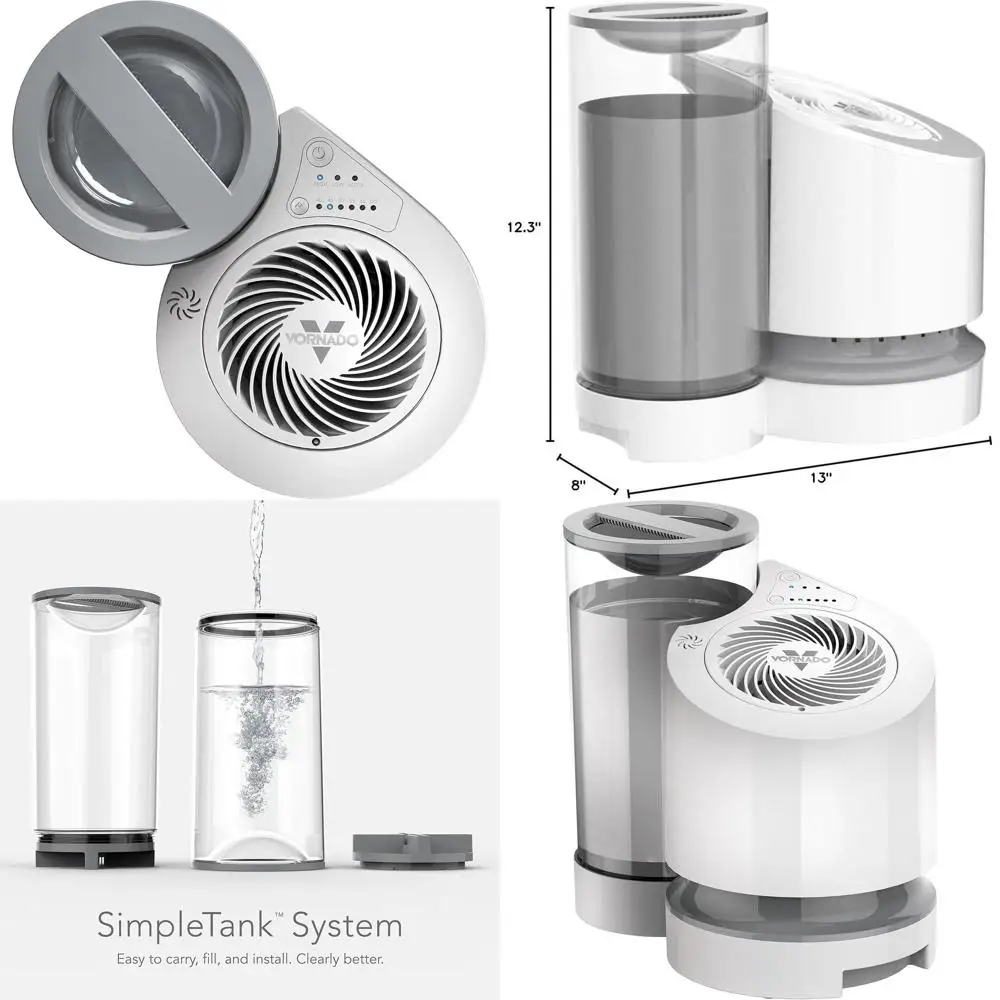 

Увлажнитель воздуха для всего помещения, 1 галлон, 2 скорости, цифровой гигростат, антимикробный фильтр, идеально подходит для дома и жилых помещений