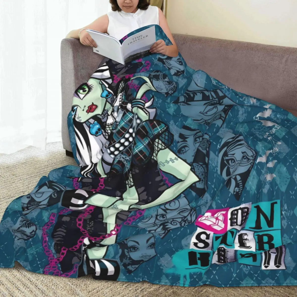 Monster Cool Blanket Decorative Flannel Throw Blanket For Living Room Soft Design Quality Bedspread Gift Idea