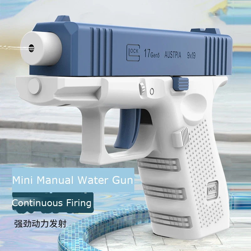 Mini Manual Water Gun M1911 Summer Swimming Water Play Toy Continuous Firing Outdoor Fun