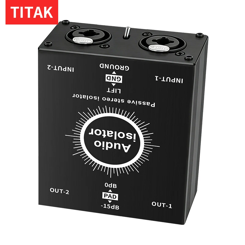 XLR 6.35 HiFi Stereo Version Audio Isolation Box Ground Loop Isolator Noise Filter Hum Eliminator for Audio System Eliminate Hum