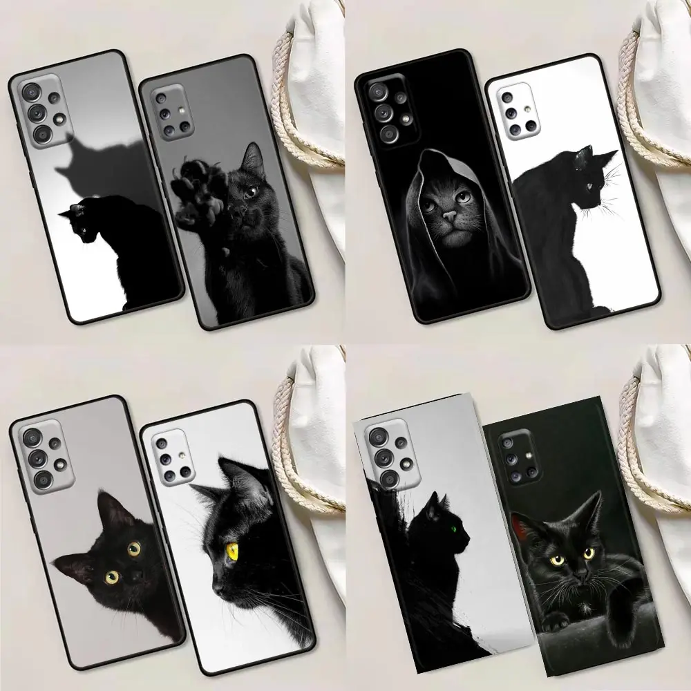 Phone Case for Samsung A31 A32 A41 A42 A51 4G 5G A01 A02 A03s A11 A12 A13 A21s A22 Funda Coque Cute Cat Good-Looking kitten Eyes