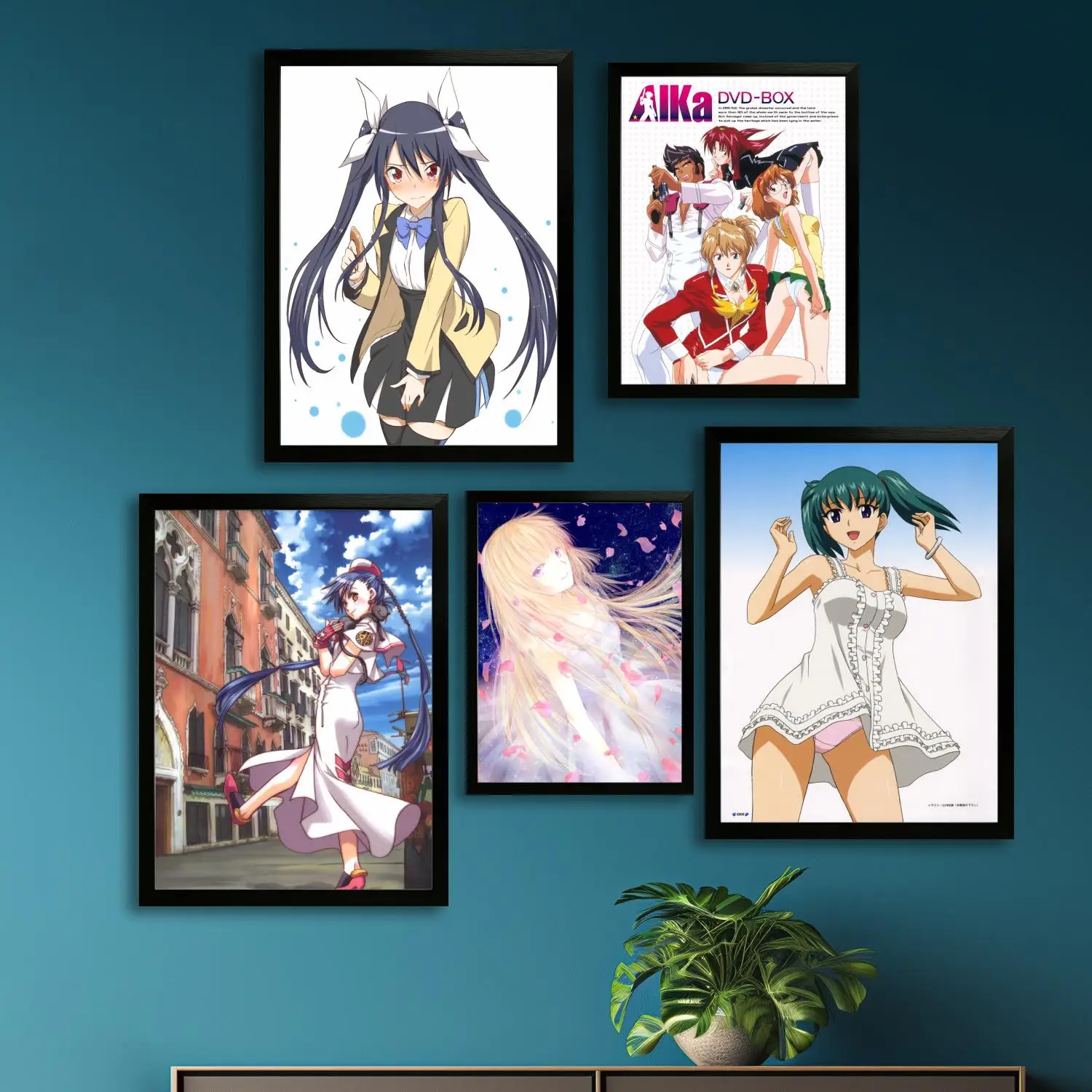 ملصق فني من قماش آيكا مانغا، لوحة فنية جدارية، طباعة صور، عائلة حديثة، ديكور غرفة النوم، ملصقات، لوحة زخرفية