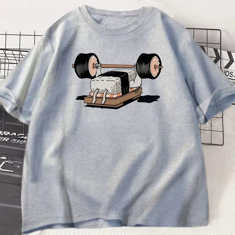 2025 السوشي رياضة تي شيرت مضحك المرأة الصيف Harajuku س الرقبة قصيرة الأكمام التي شيرت رياضية تي شيرت مطبوع ملابس الشارع الشهير