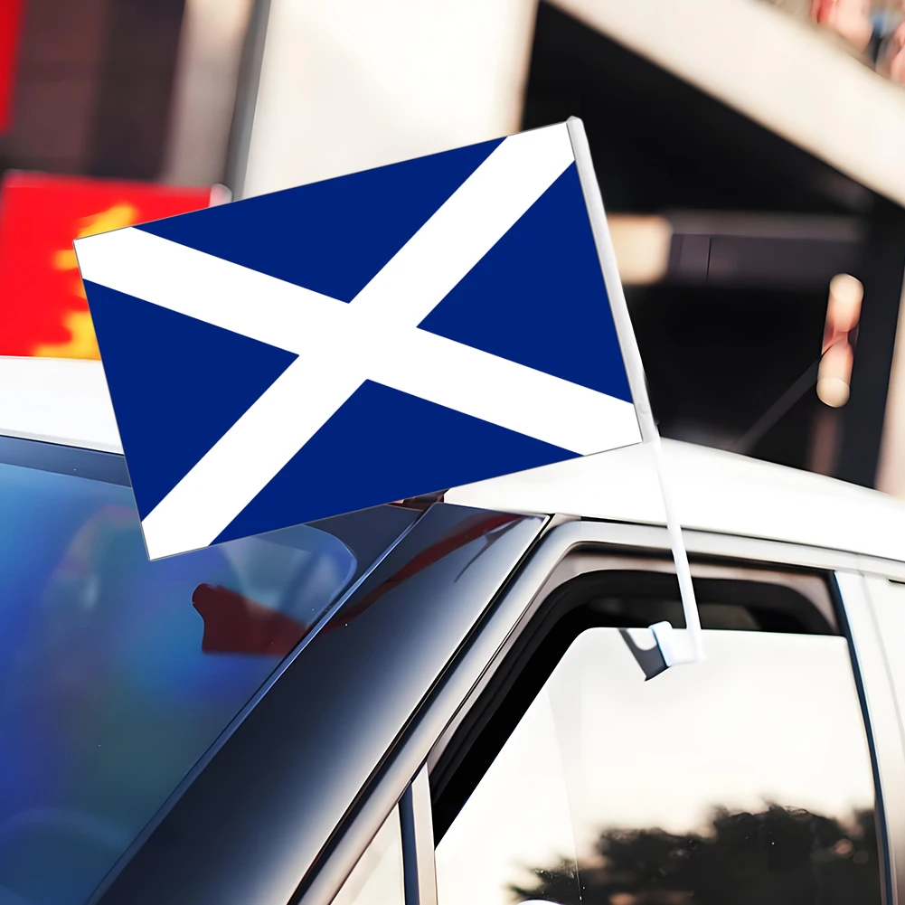 Scottish Hand Held Flag Polyester Car Window Scotland Banner 30x45cm Mini Scottish National Flag for Festival Car Decoration