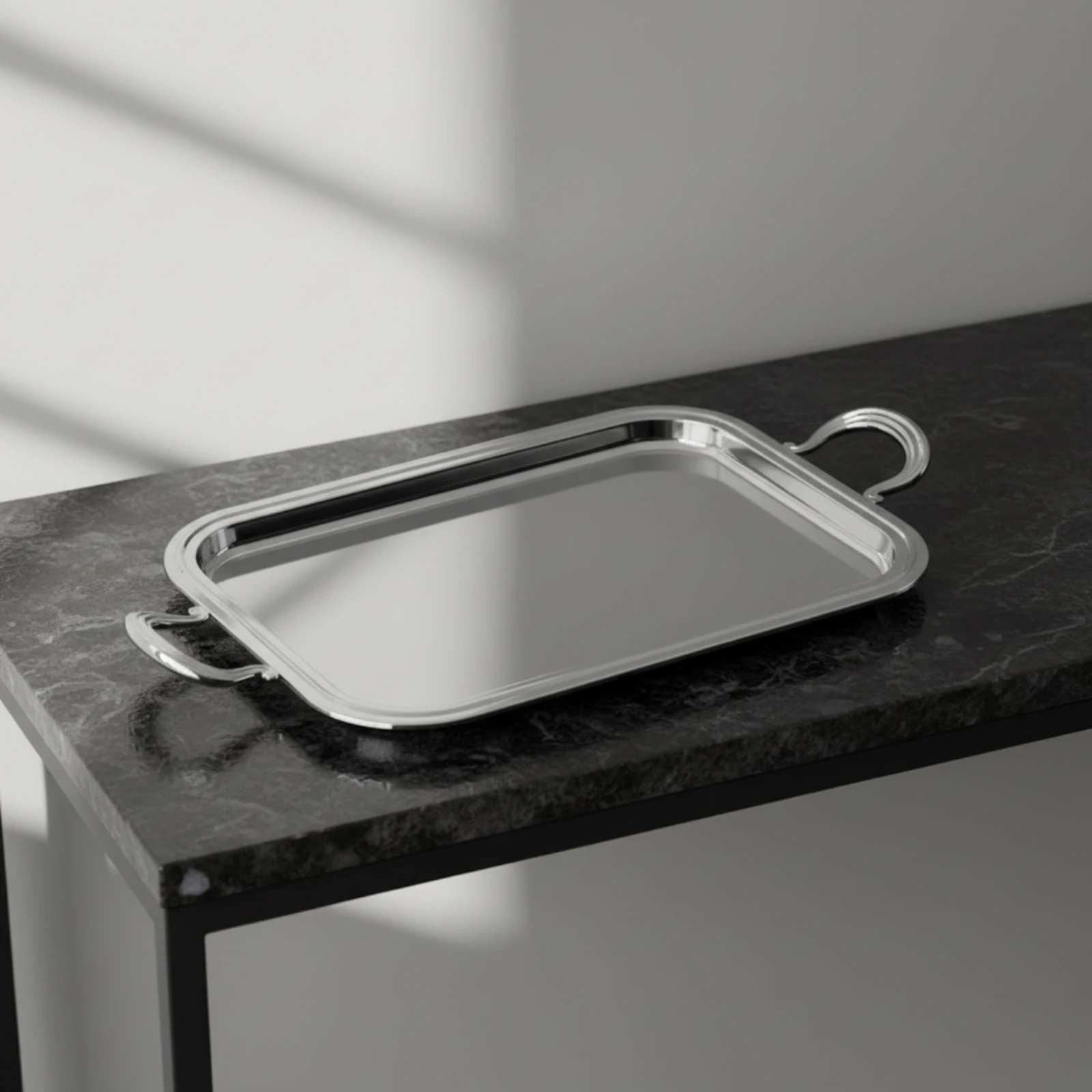 Serving Platter Stainless Steel Decorative Tray Party Tray Mirror Finish Party Platter Polished for Hosts, Tabletop Decor