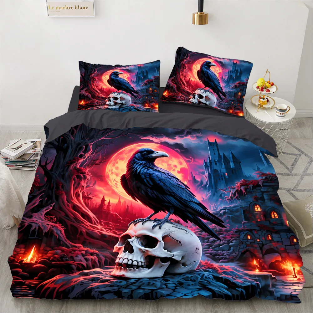 2/3pcs bedding set Digital Print Comfortable Duvet Cover for Home Bedroom Decoration, 1 Duvet Cover and 2pillowcase with Zippers