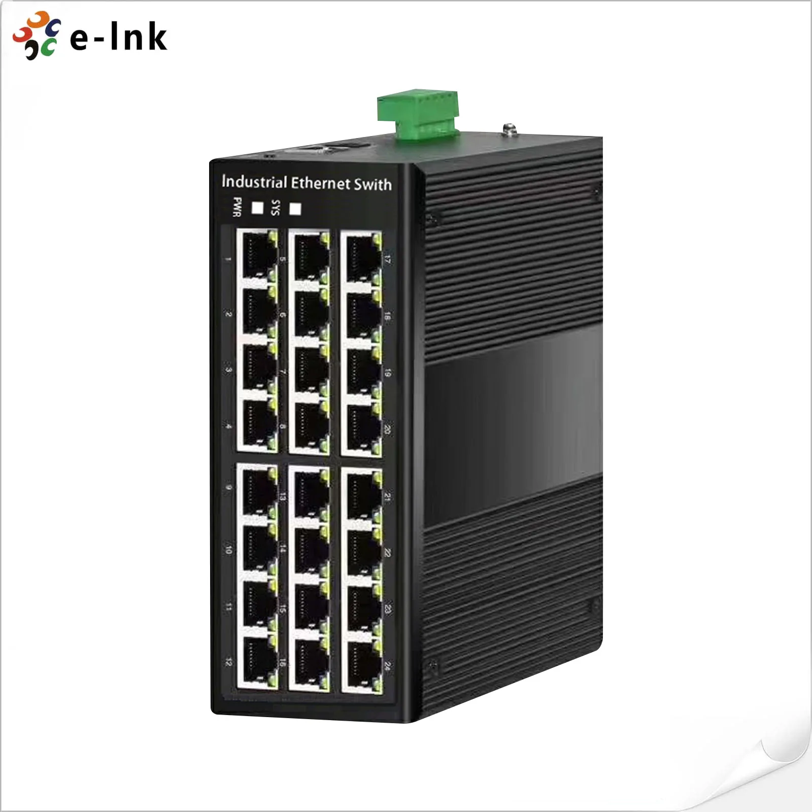 Industrial Managed (PoE) Ethernet Switch: 24-Port10/100/1000Base-T, 24 Ports Gigabit Ethernet Switch Suppot DIN-Rail Mount