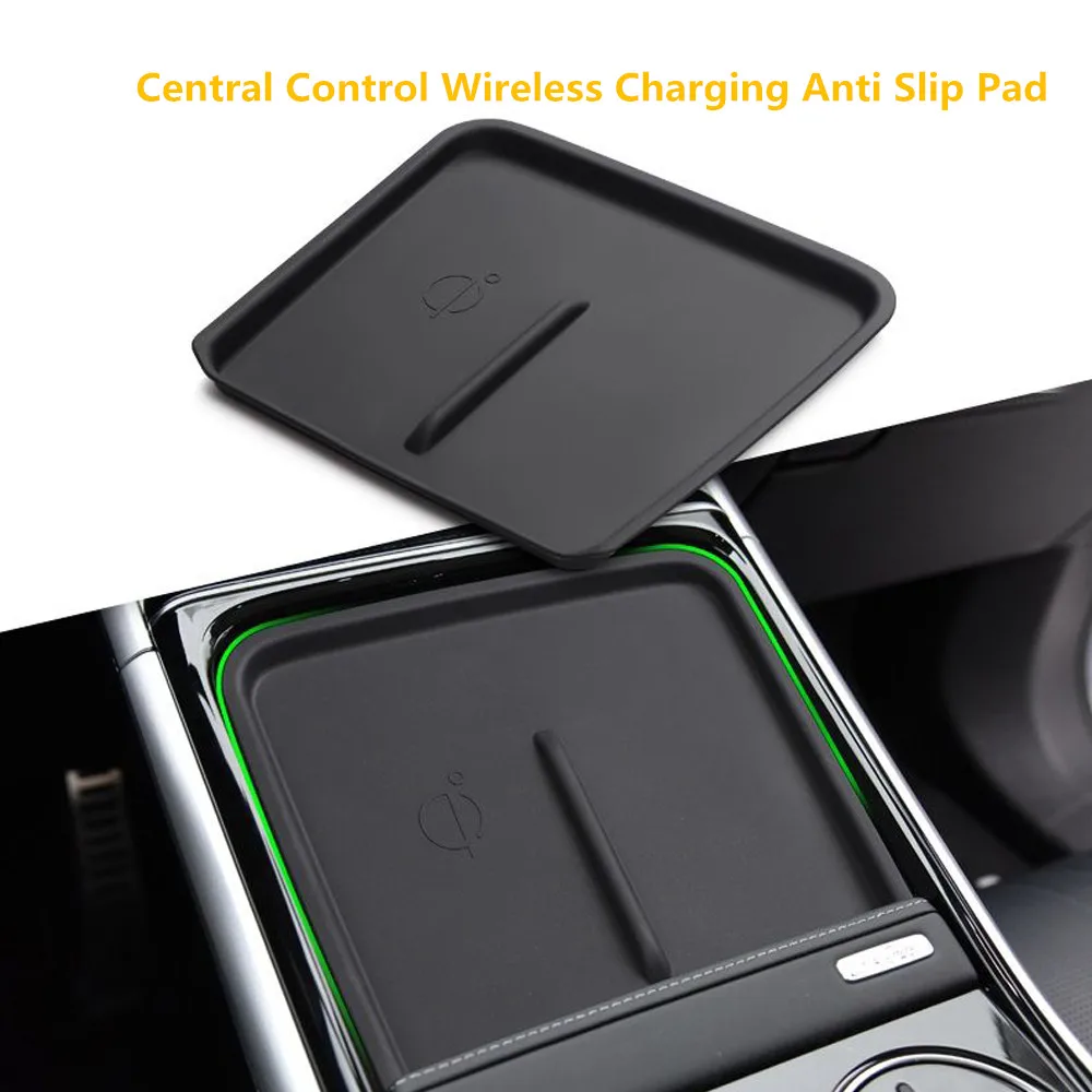 For Xpeng G9 2022-2024 Central Console Silicone Wireless Charger Pad Car Anti-slip Noise ReductionPhone Charging Mat Accessiorie