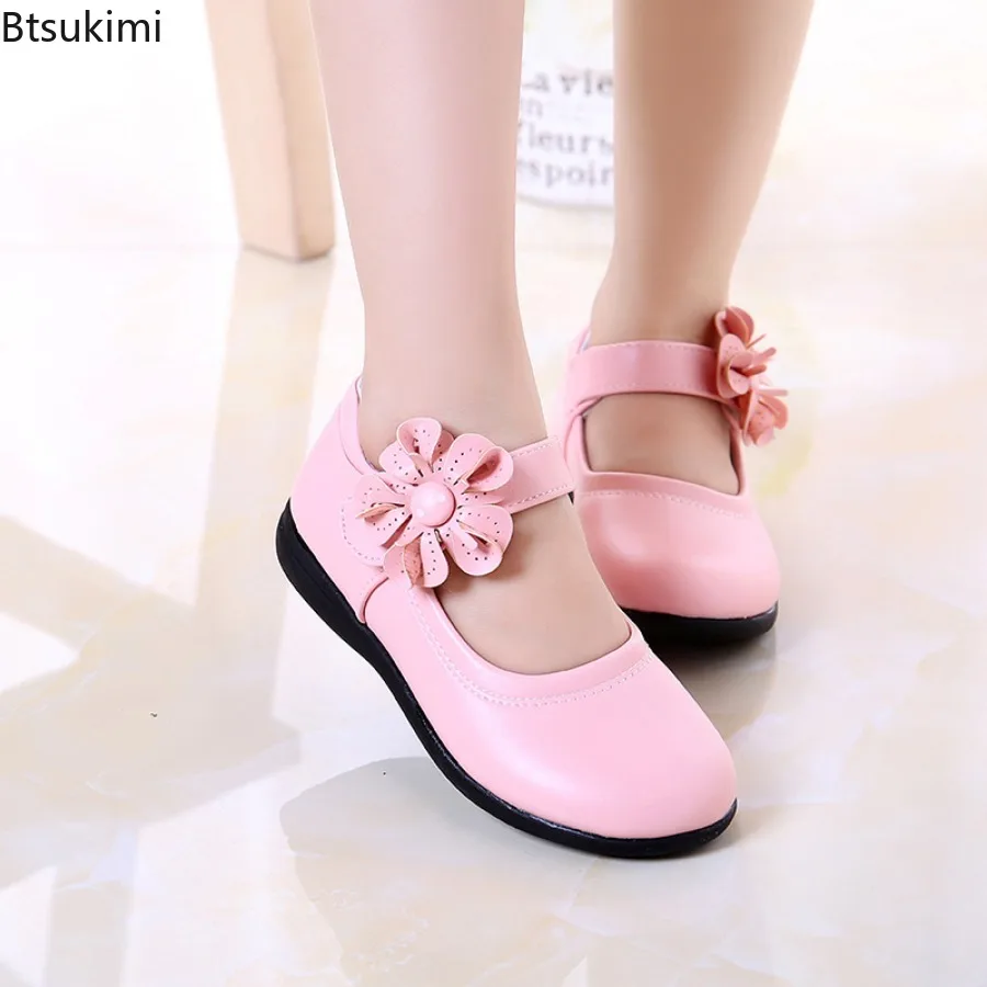 Childrens Spring Autumn Leather Shoes Girl Fashionable Children Soft Soled Princess Shoes Womans Performance Kids Dancing Shoes