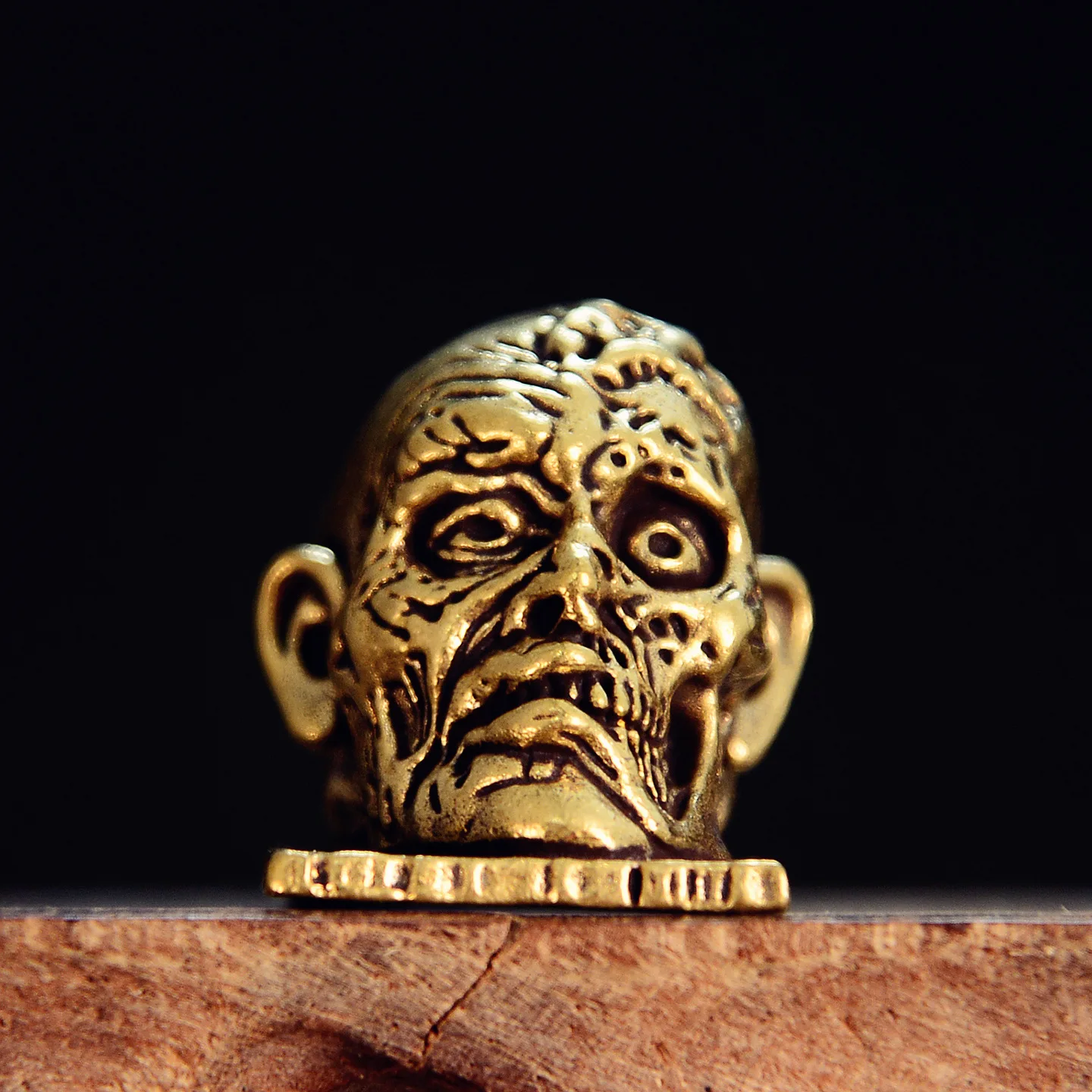Pharaoh Skull Head Small Statue Brass Skeleton Figurine Miniatures Vintage Desktop Ornaments Home Decorations Crafts Accessories
