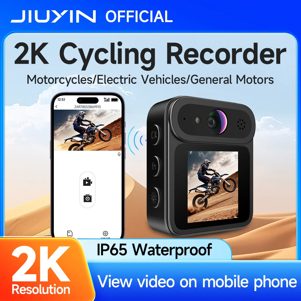 JIUYIN 2K DVR Action Camera WiFi Hotspot Mini DV Outdoor Sports Camera Motorcycle bicycle Driving Recorder USB connect