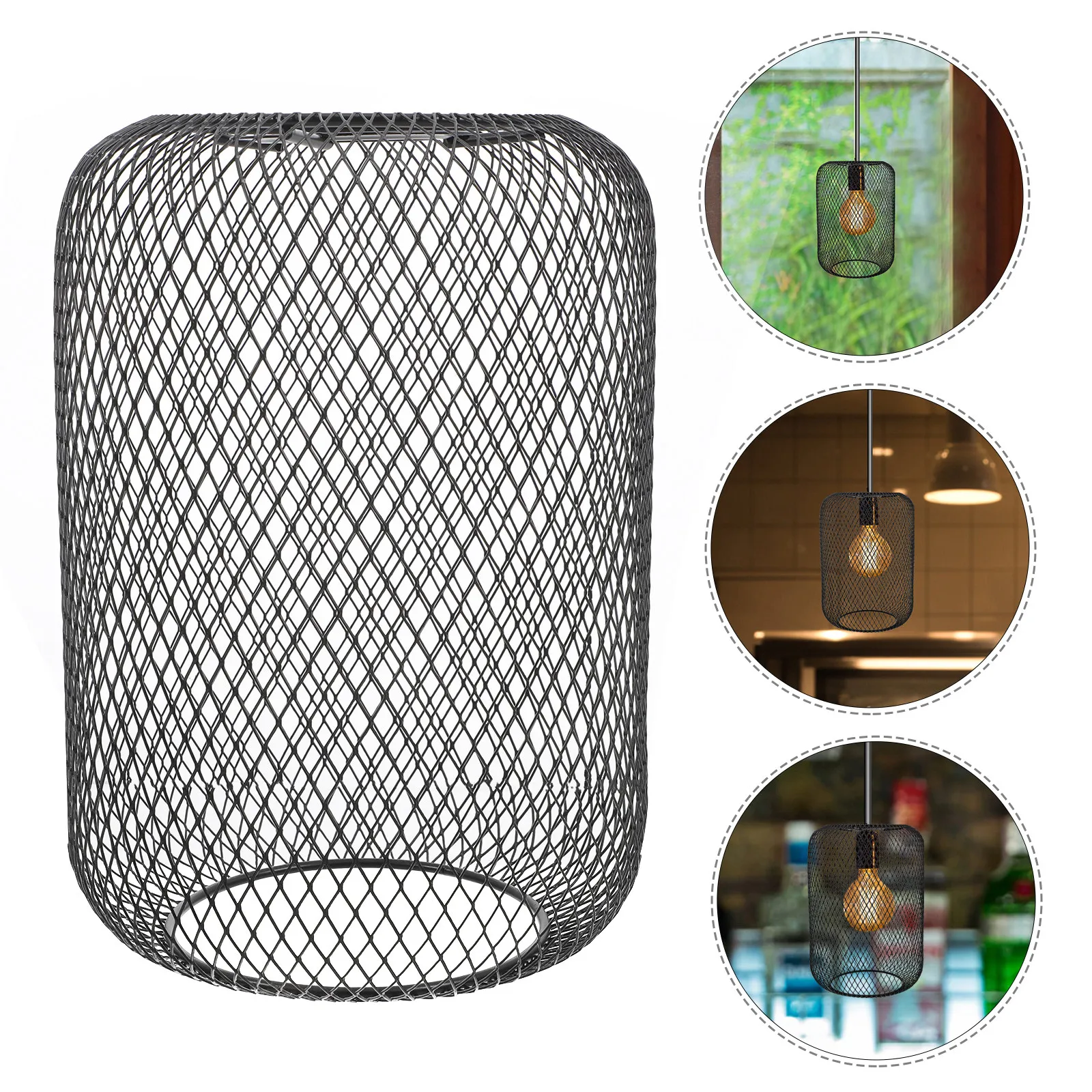 

Metal Mesh Vintage Lamp Shade Iron Wire Cage Pendant Light Fixture Industrial Hanging Lamp Holder Decorative Ceiling Light Cover