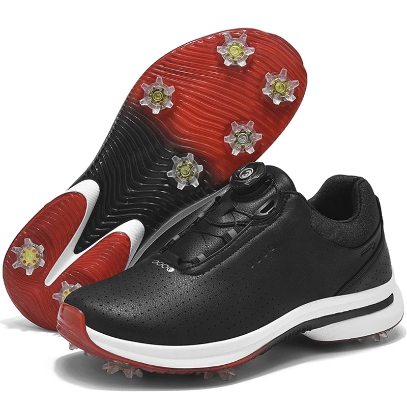 

Новые кроссовки для гольфа из натуральной кожи, нескользящие, повседневные спортивные туфли из натуральной кожи.