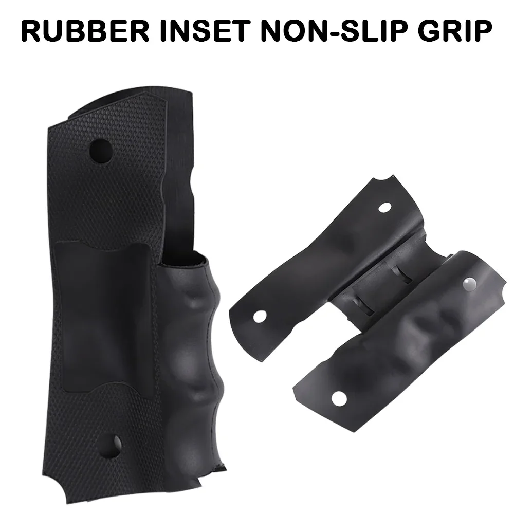 

Tactical G1911-1 Rubber Embedded Anti-slip Sheet Built-in Non-slip Sheet Hunting Gun Accessories for Secure Grip 1911 Grip