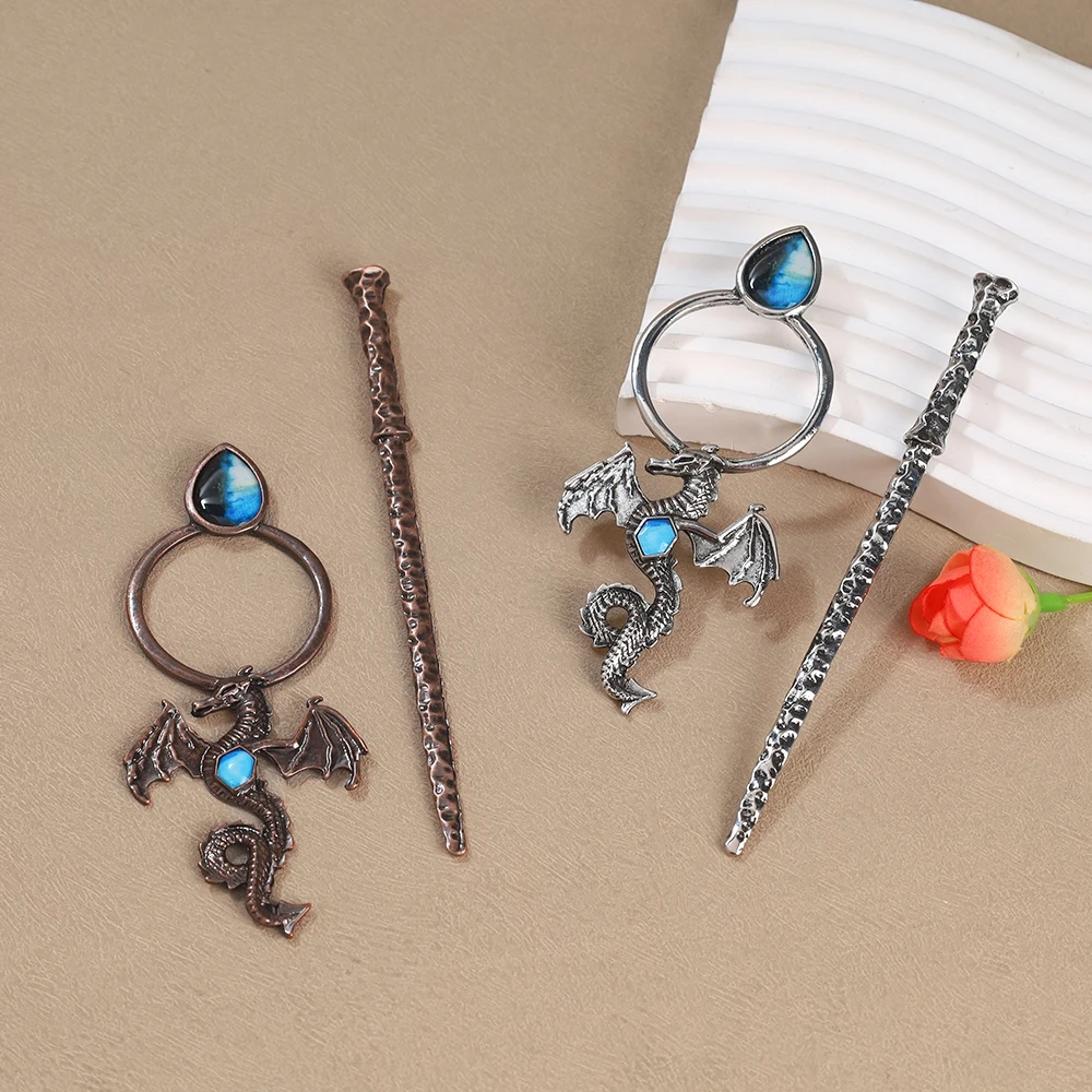 Vintage Viking Dragon Hair Accessories Gothic Punk Women Daily Headwear Cosplay Accessories Jewelry Holiday Gifts image 6