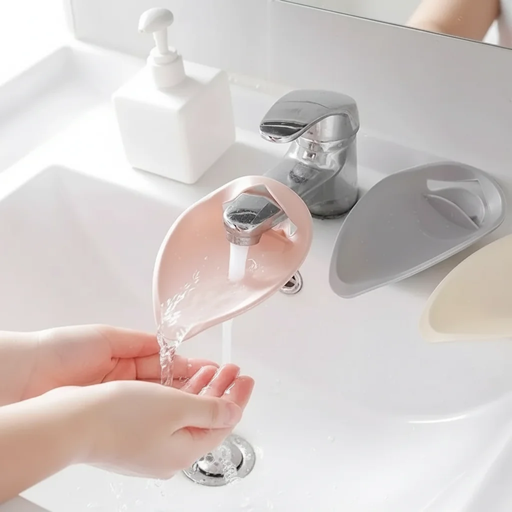 Hand Washing Extension Device for Children's Easy Use Kitchen Faucet Sink Splash Proof 1Pc