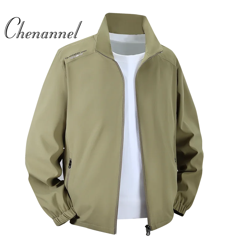 

Men's Loose Stand up Collar Autumn Jacket Outdoor Casual Wear Windproof Work Clothes American Style