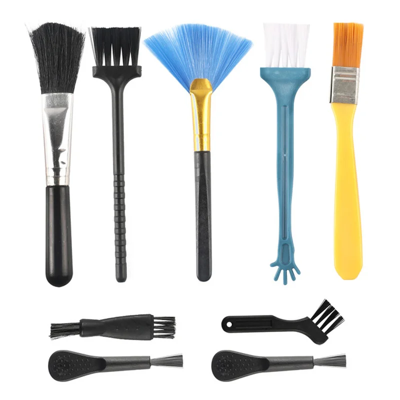 10-1pc Portable Anti-static Dusting Brush Cleaning Kit for Computer Keyboard Small Space Cleaner Soft-bristle Professional Brush